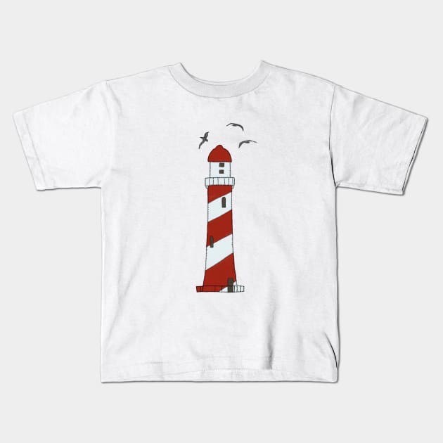 Leuchtturm Kids T-Shirt by Blumchen